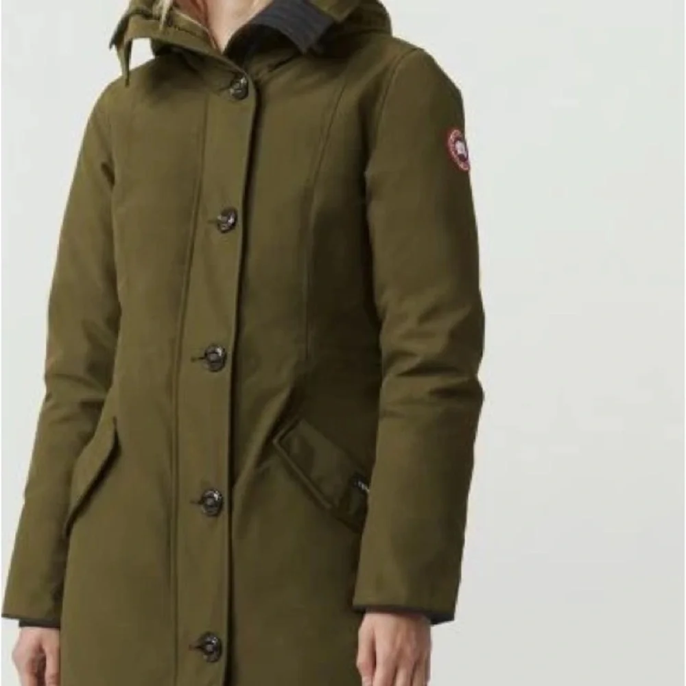Canada Goose Olive Parka with Fur Trim - Picture 3 of 12